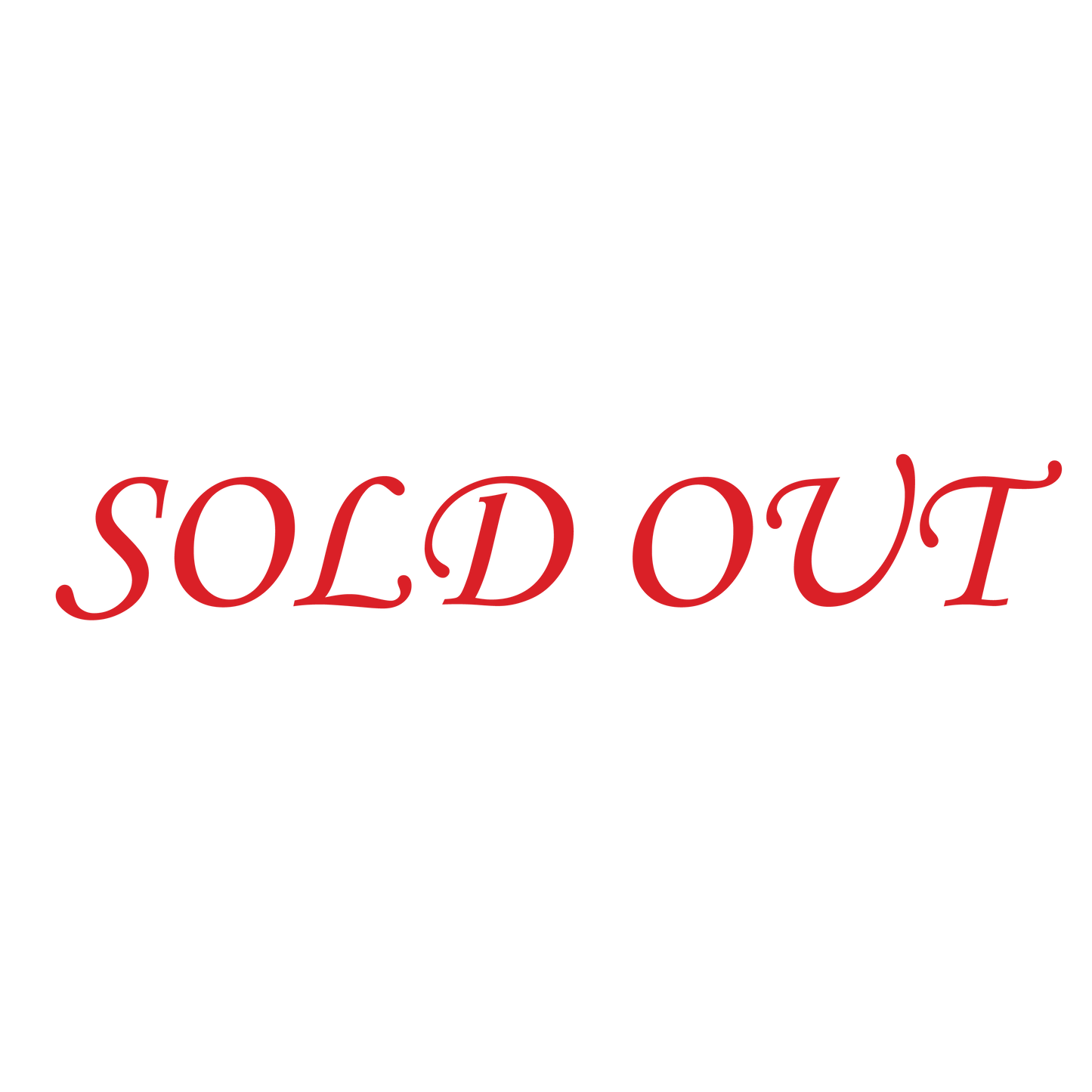 Script SOLD OUT Stamp