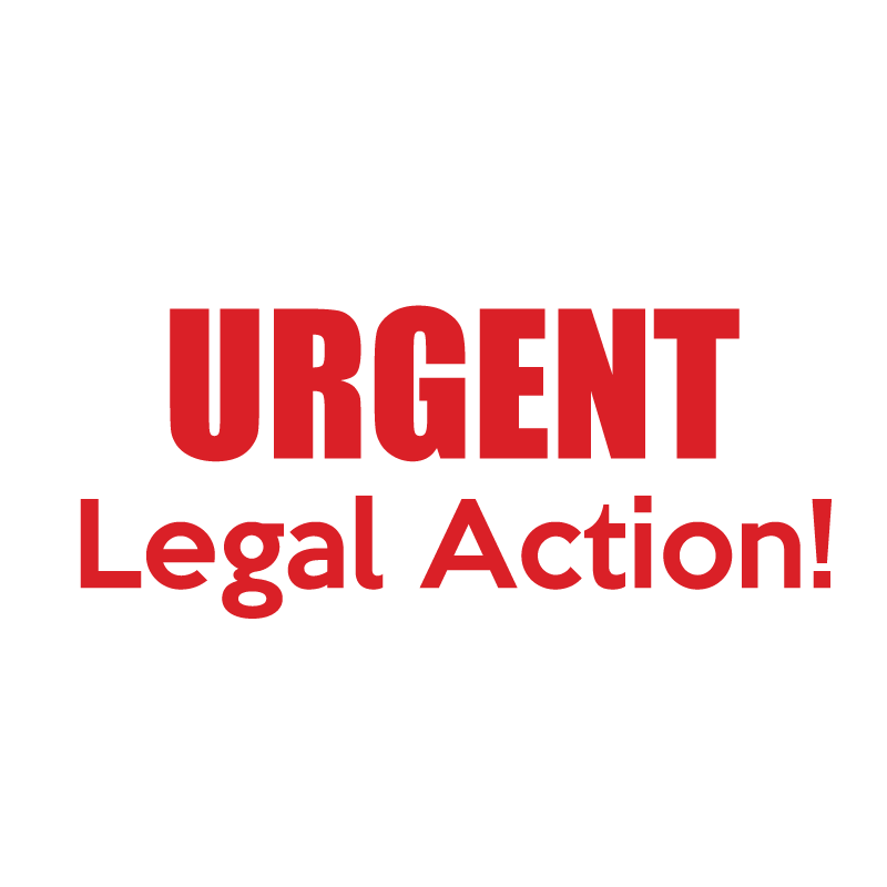 URGENT Legal Action! Stamp
