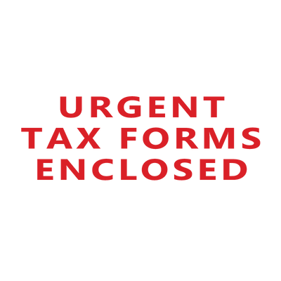 URGENT TAX FORMS ENCLOSED Stamp