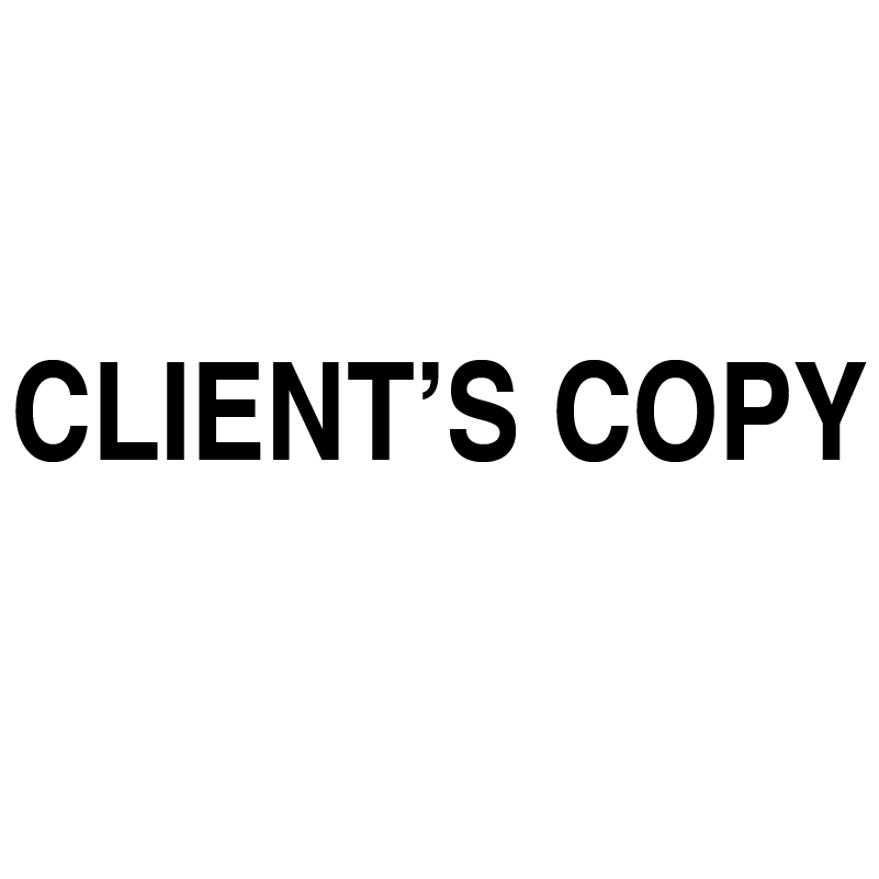 CLIENT'S COPY Stamp