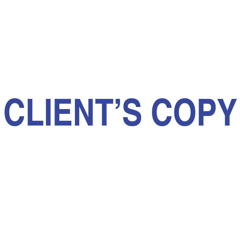CLIENT'S COPY Stamp