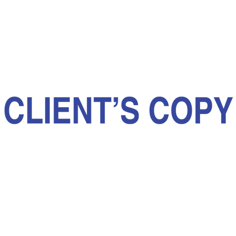 CLIENT'S COPY Stamp
