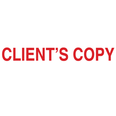 CLIENT'S COPY Stamp