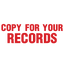 Bold COPY FOR YOUR RECORDS Stamp