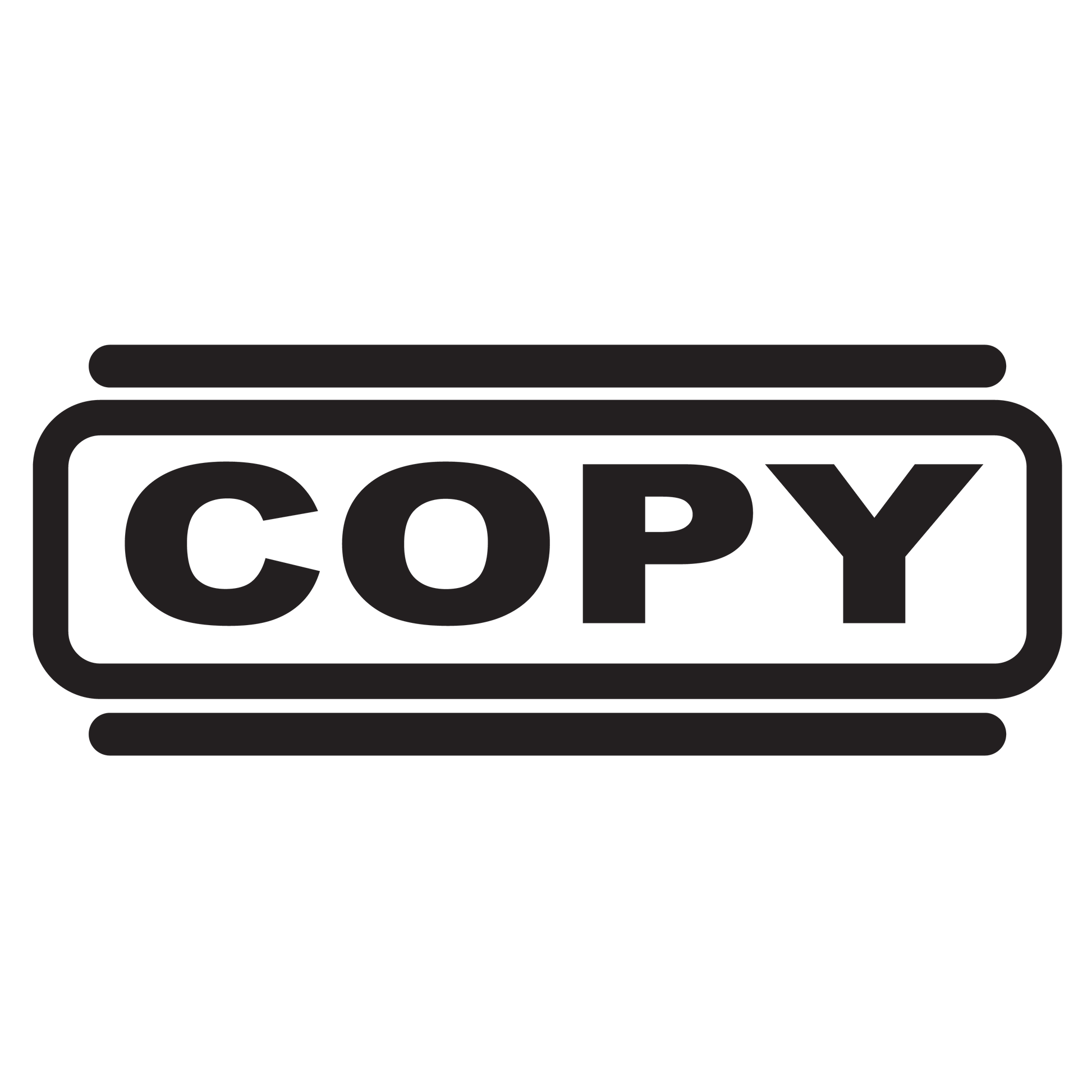 Double Line COPY Stamp – DiscountRubberStamps.com