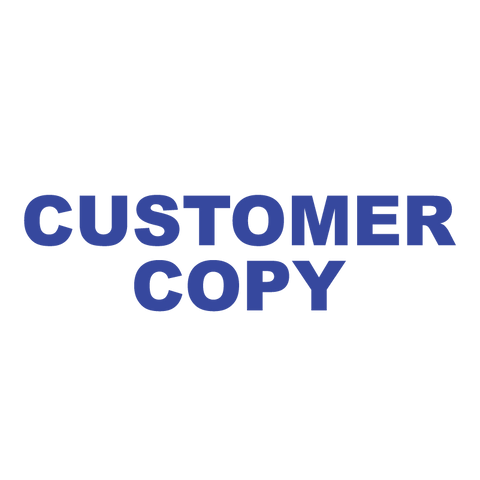 CUSTOMER COPY Stamp