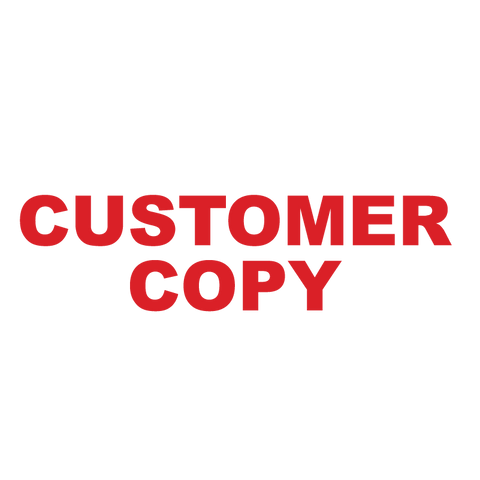 CUSTOMER COPY Stamp