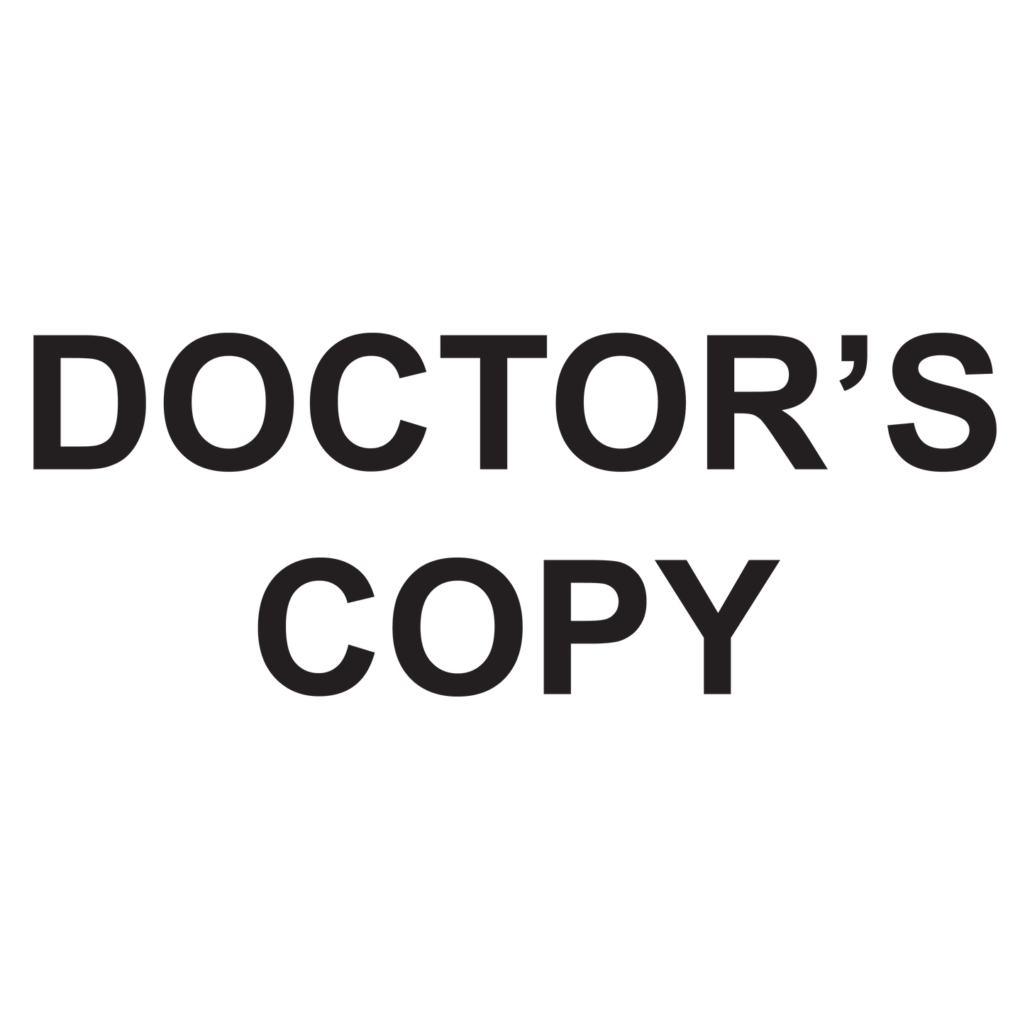 DOCTOR'S COPY Stamp