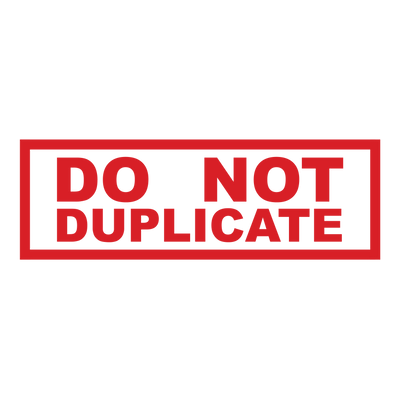 Box DO NOT DUPLICATE Stamp