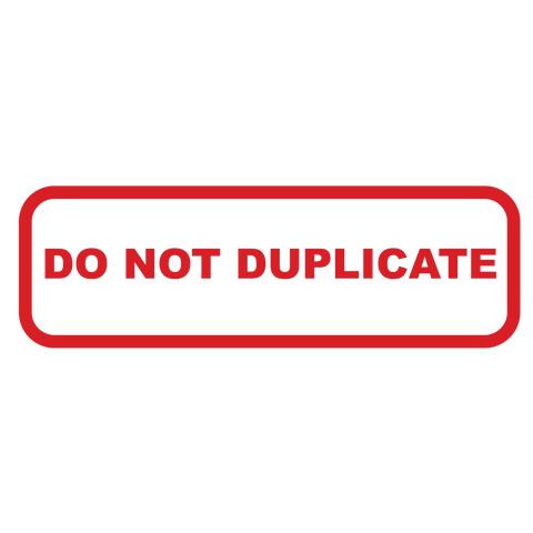 Rounded Box DO NOT DUPLICATE Stamp