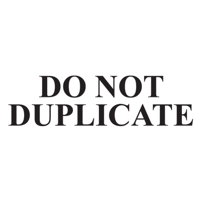 DO NOT DUPLICATE Stamp