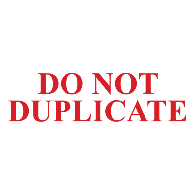 DO NOT DUPLICATE Stamp