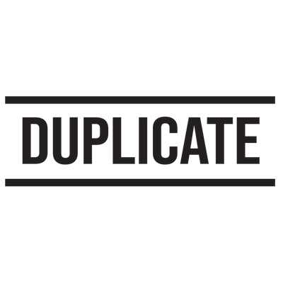 Double Line DUPLICATE Stamp