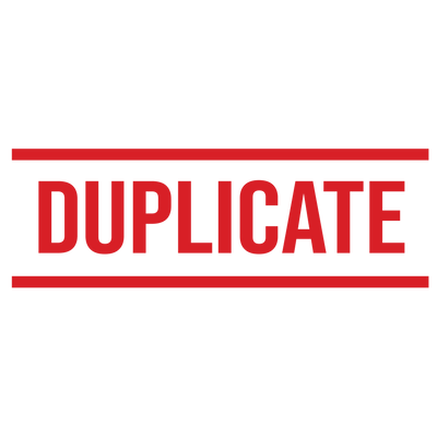 Double Line DUPLICATE Stamp