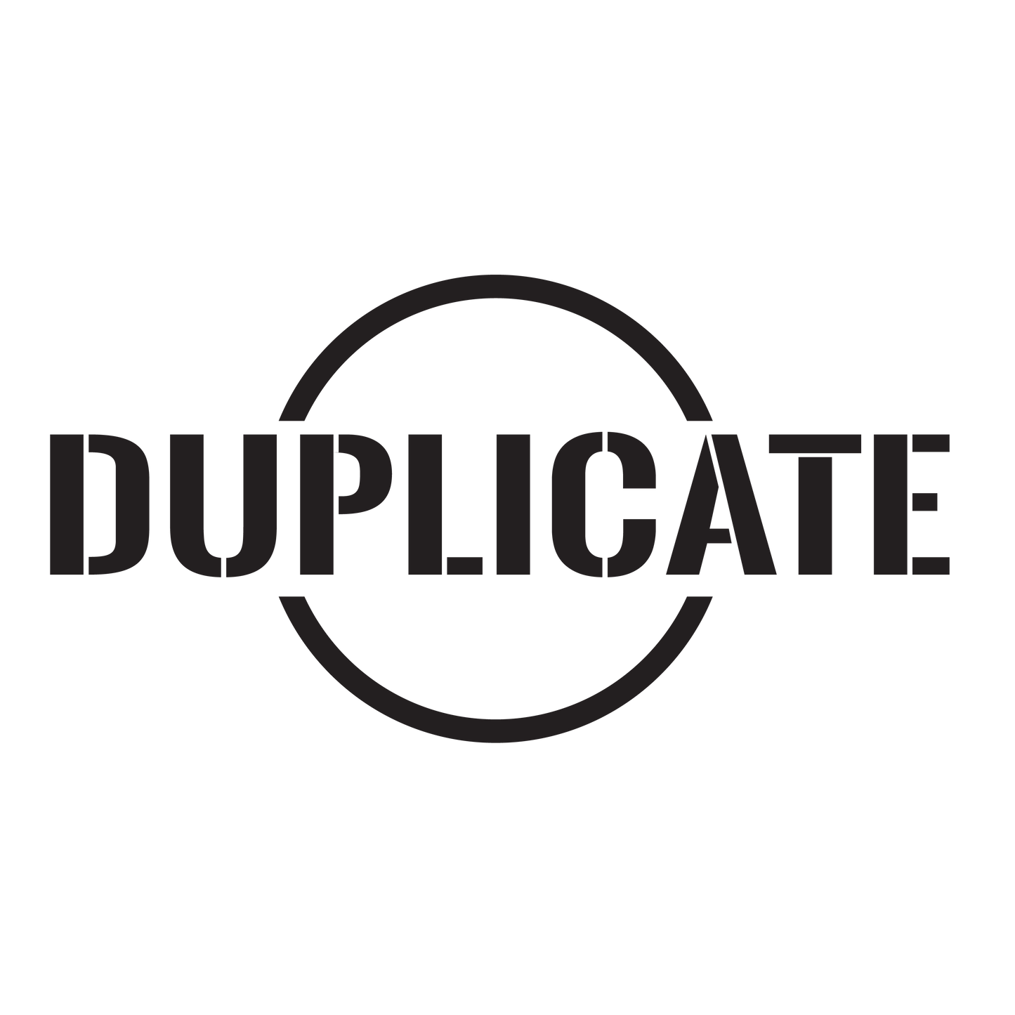 Circle DUPLICATE Stamp