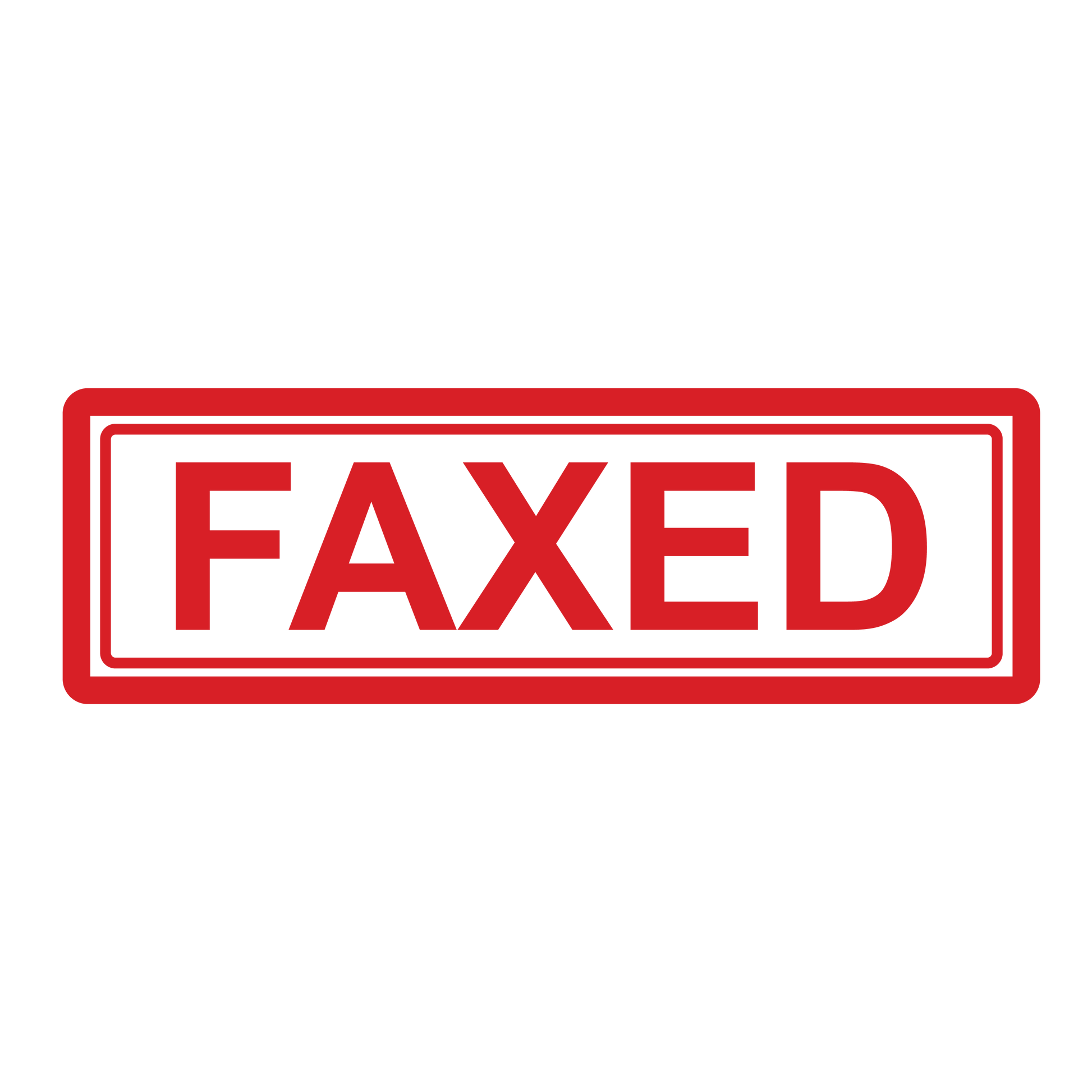 Double Box FAXED Stamp – DiscountRubberStamps.com
