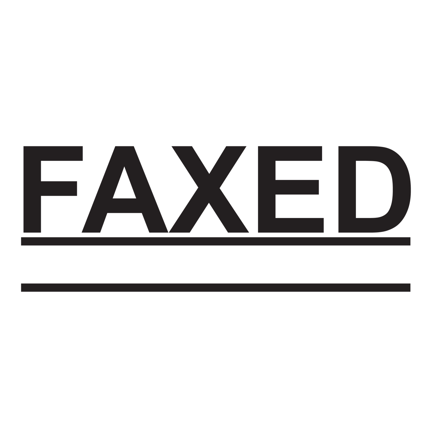 Double Line FAXED Stamp