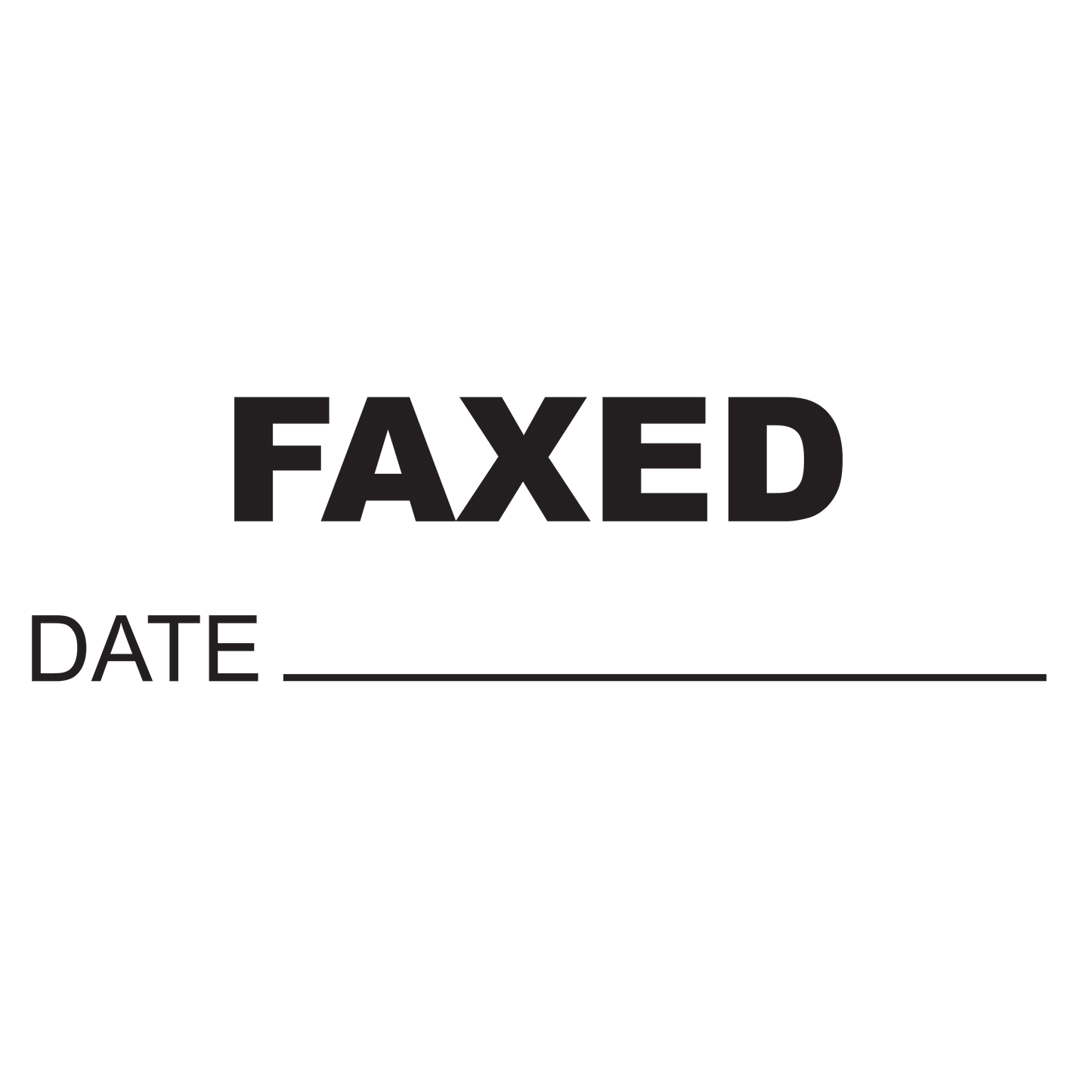 Date Line FAXED Stamp