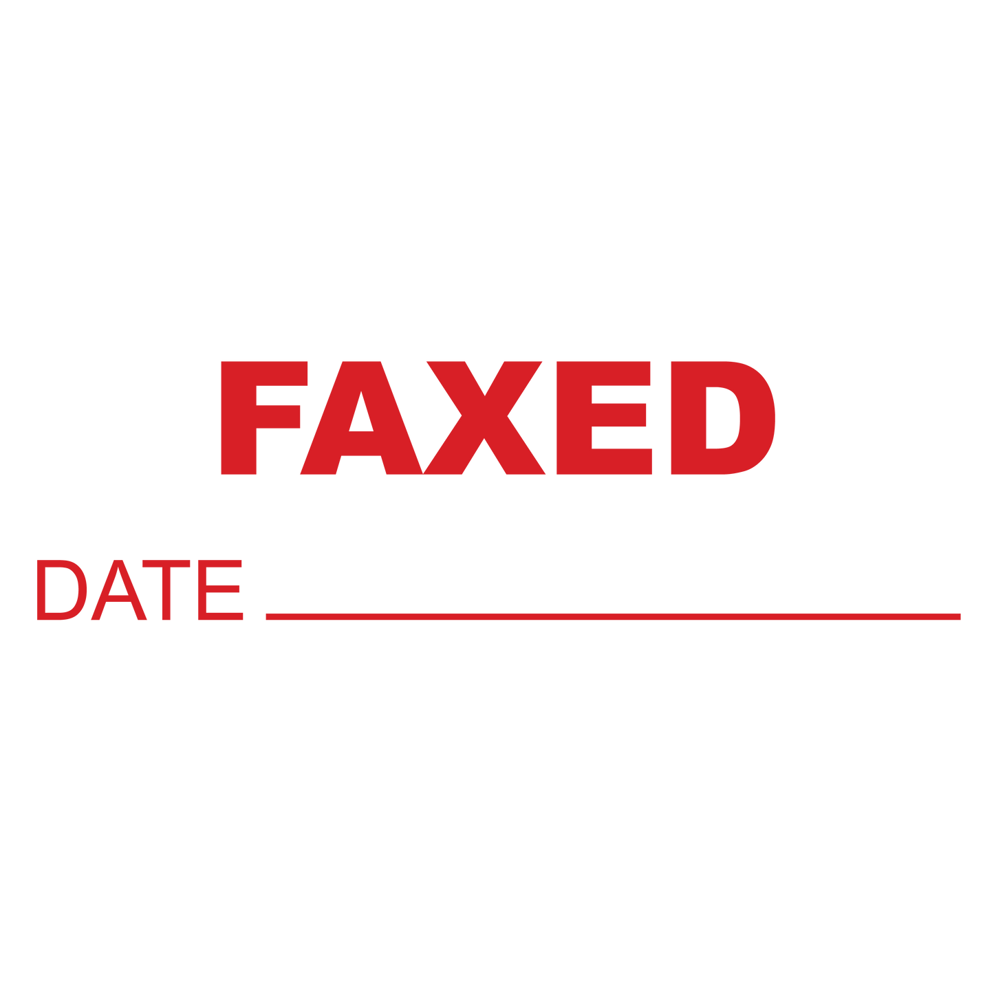 Date Line FAXED Stamp