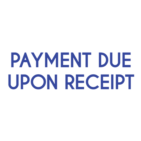 PAYMENT DUE UPON RECEIPT Stamp