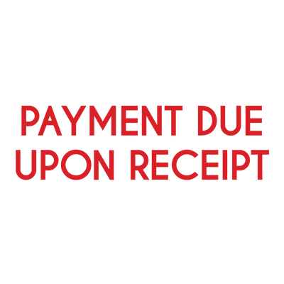 PAYMENT DUE UPON RECEIPT Stamp