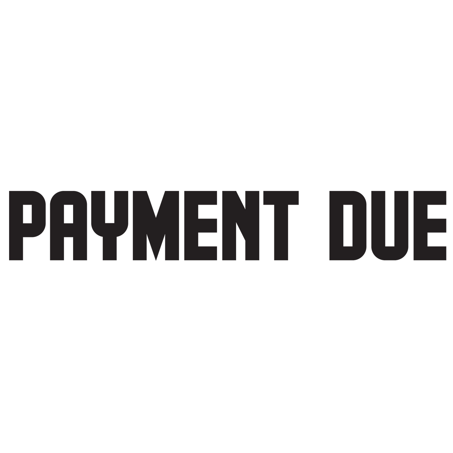 PAYMENT DUE Stamp