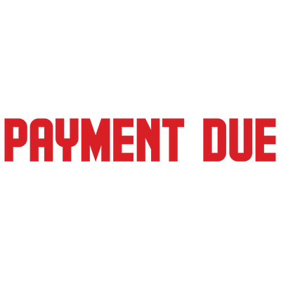 PAYMENT DUE Stamp