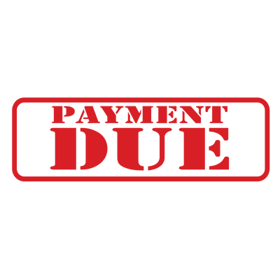 Stencil Box PAYMENT DUE Stamp