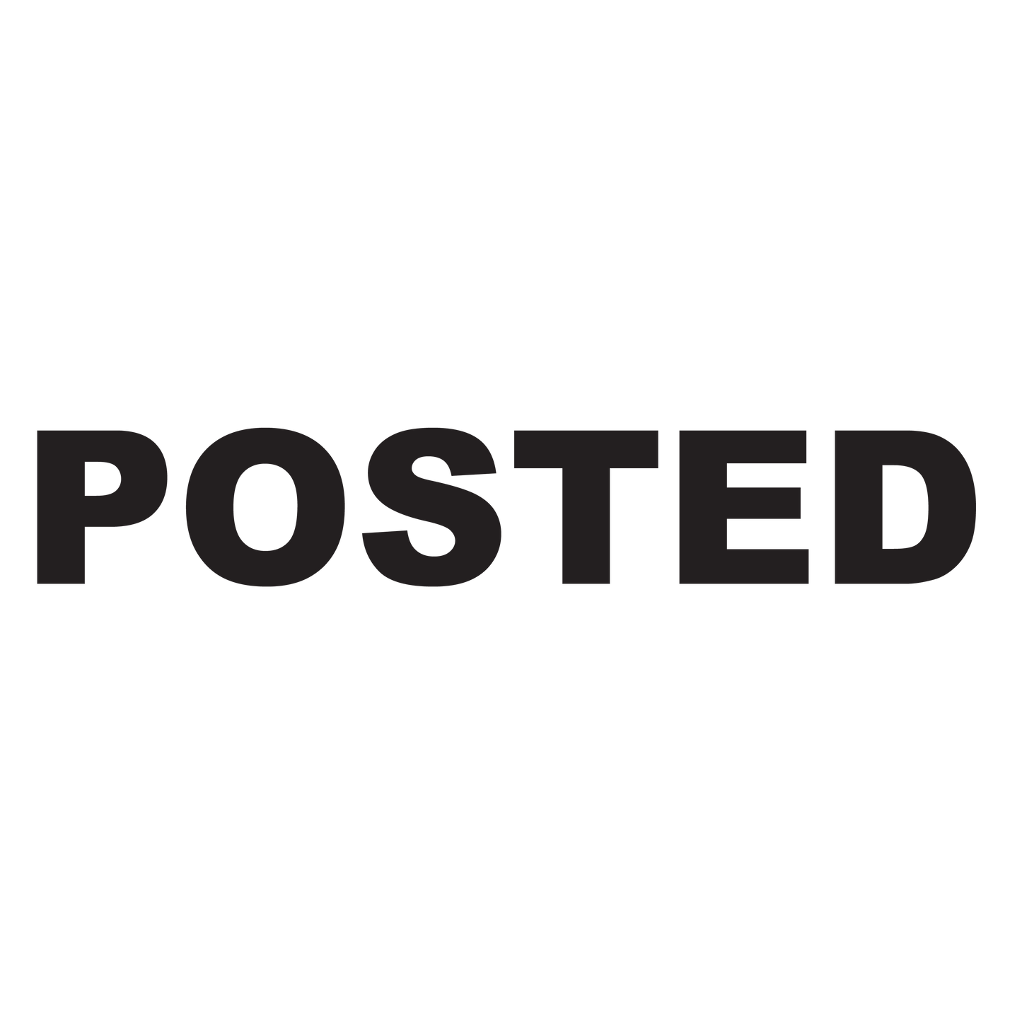 Bold POSTED Stamp