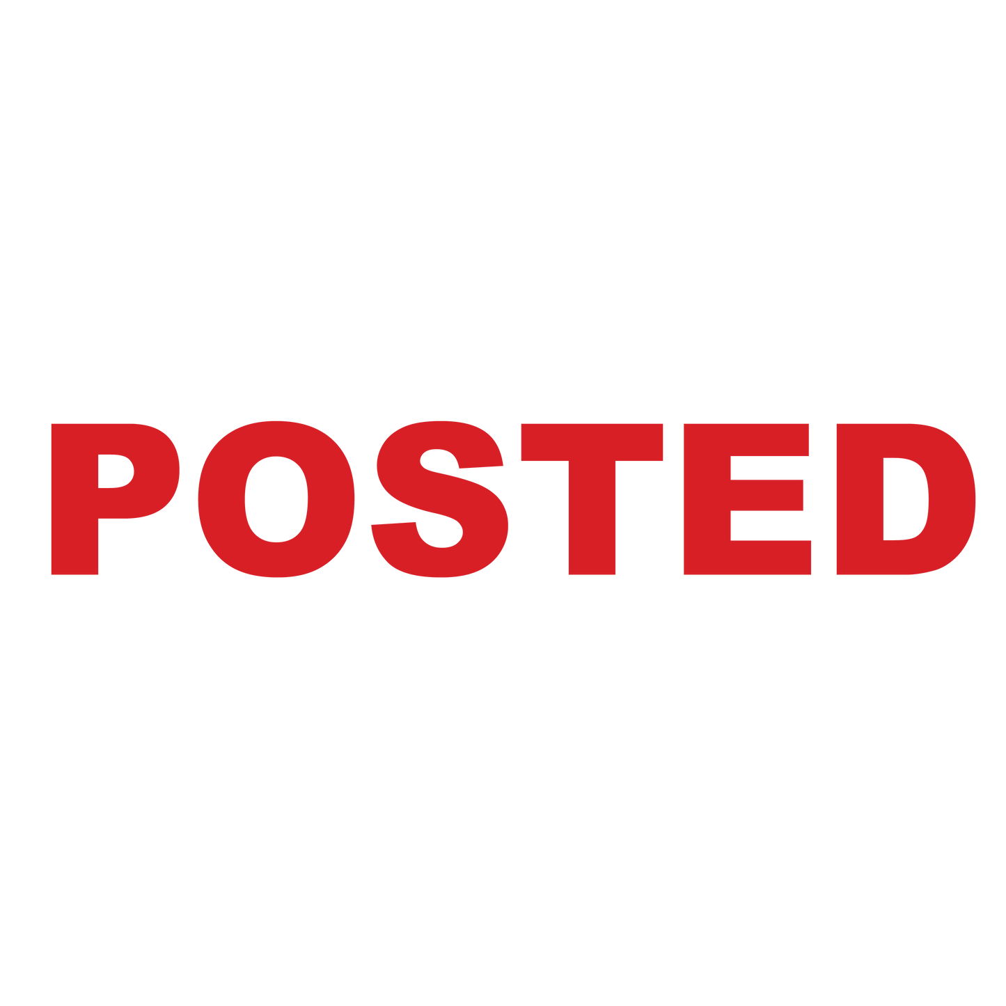Bold POSTED Stamp