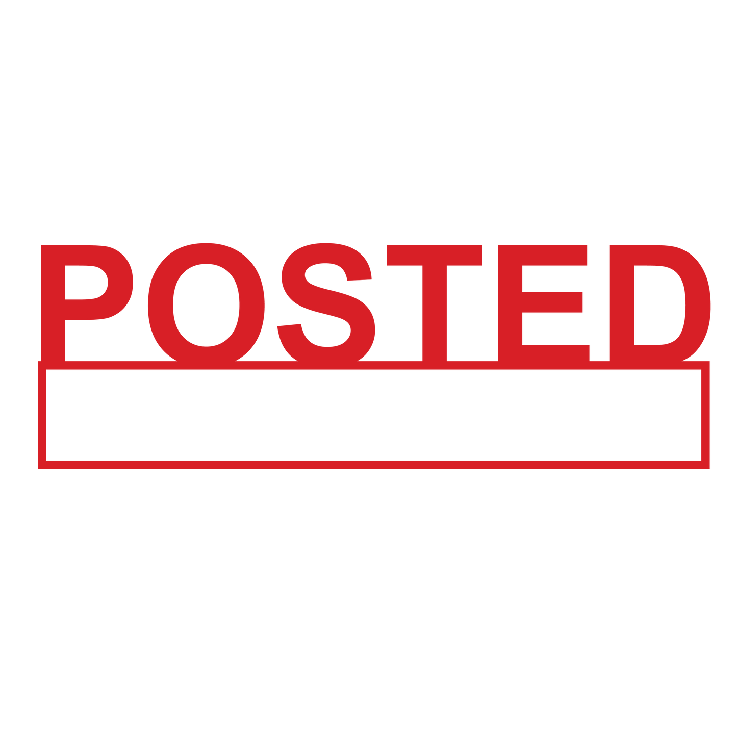 Box POSTED Stamp