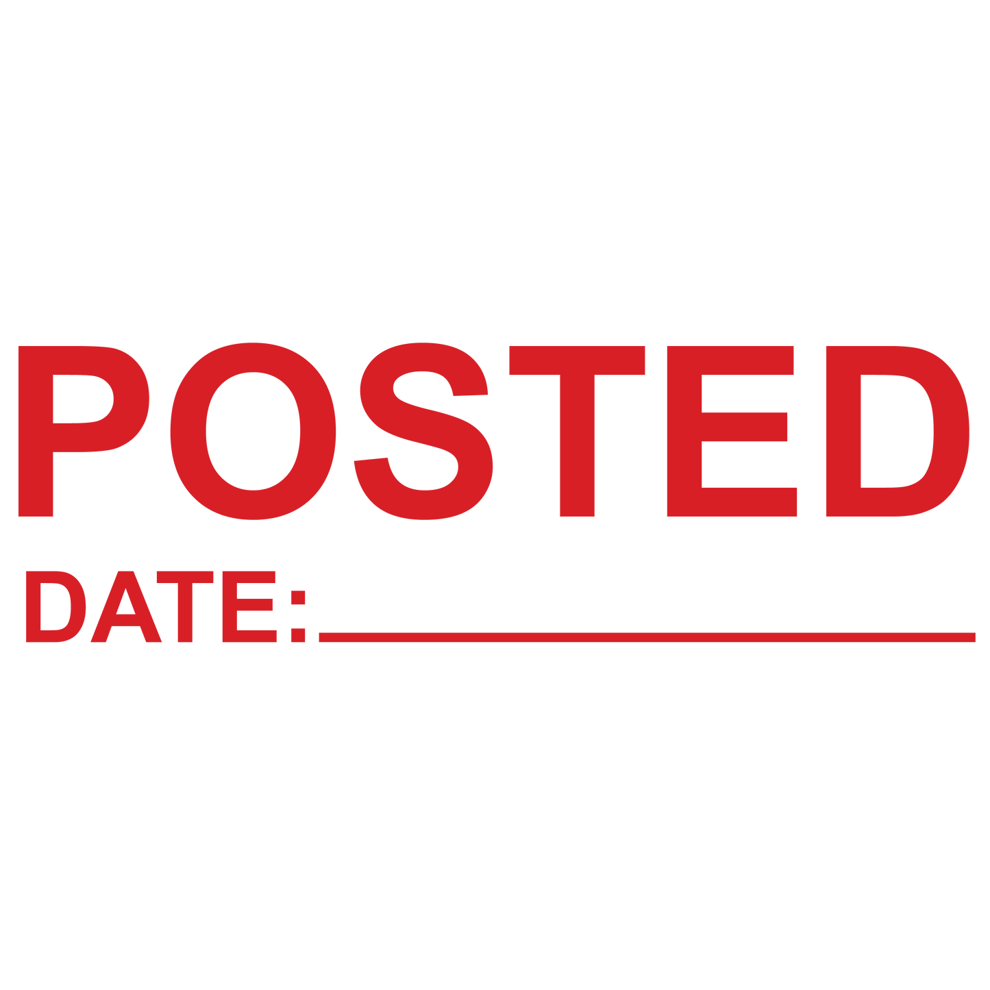 Date Line POSTED Stamp