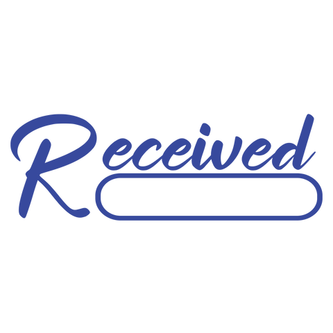 Script Round Box RECEIVED Stamp