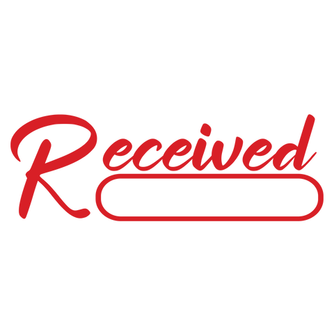 Script Round Box RECEIVED Stamp