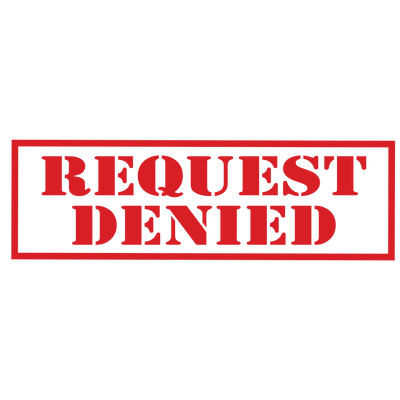 Box REQUEST DENIED Stamp