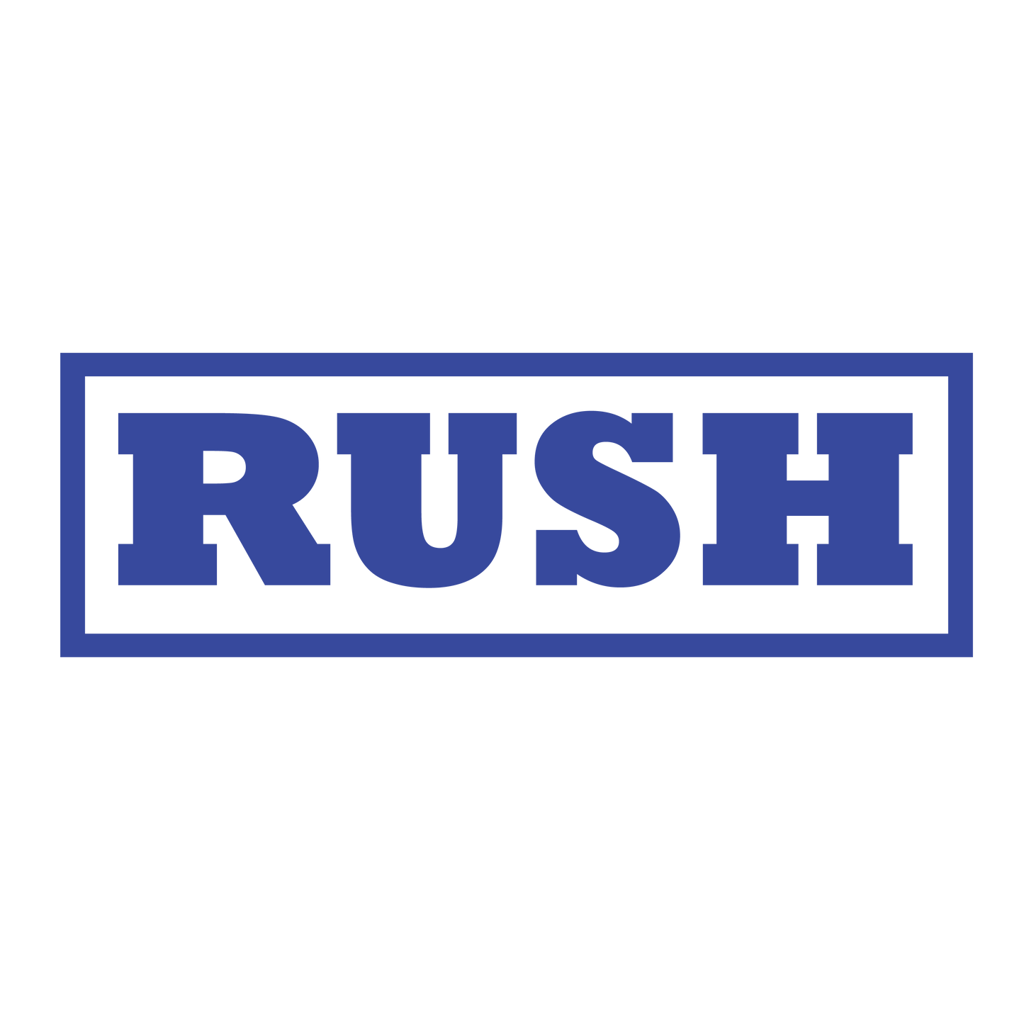Serif Box RUSH Stamp