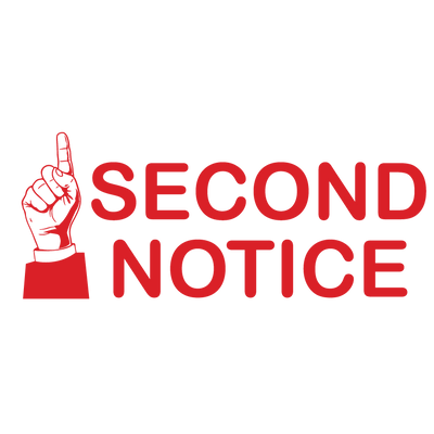 SECOND NOTICE Stamp