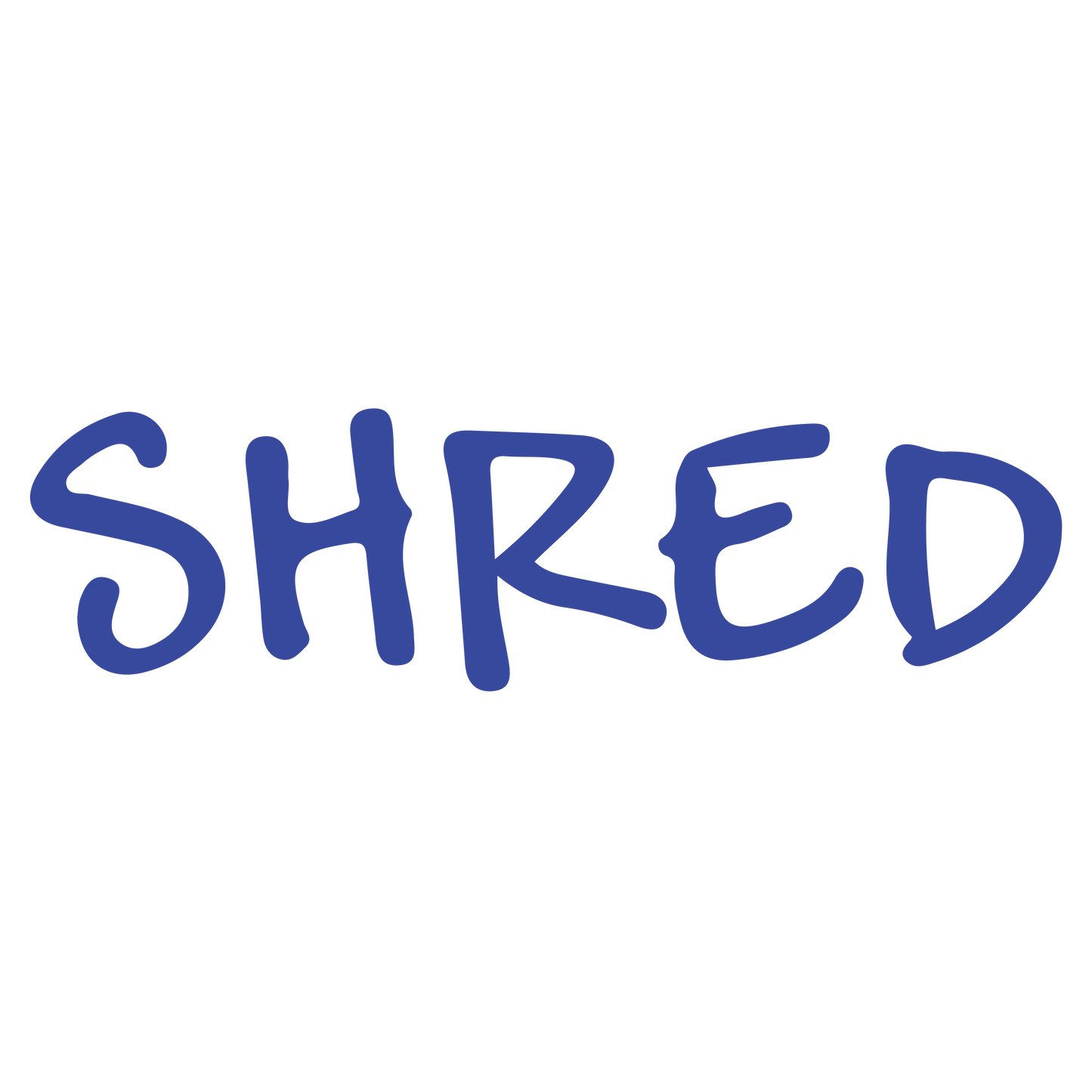Handwriting SHRED Stamp