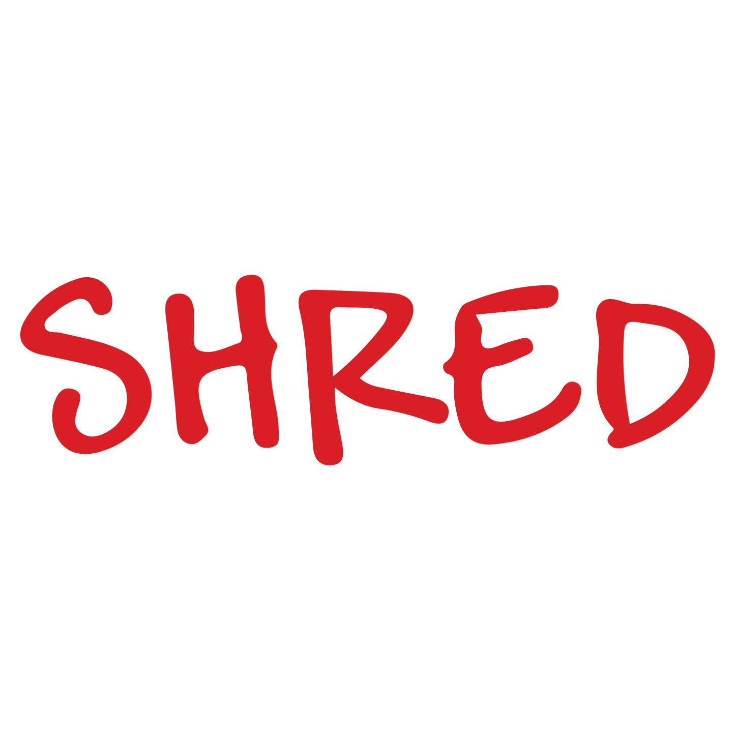 Handwriting SHRED Stamp