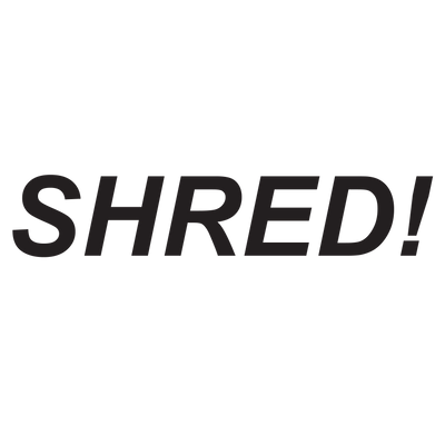 Italic SHRED! Stamp