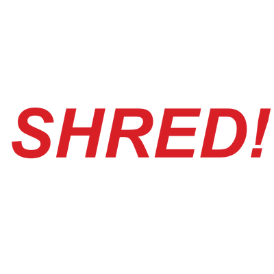 Italic SHRED! Stamp