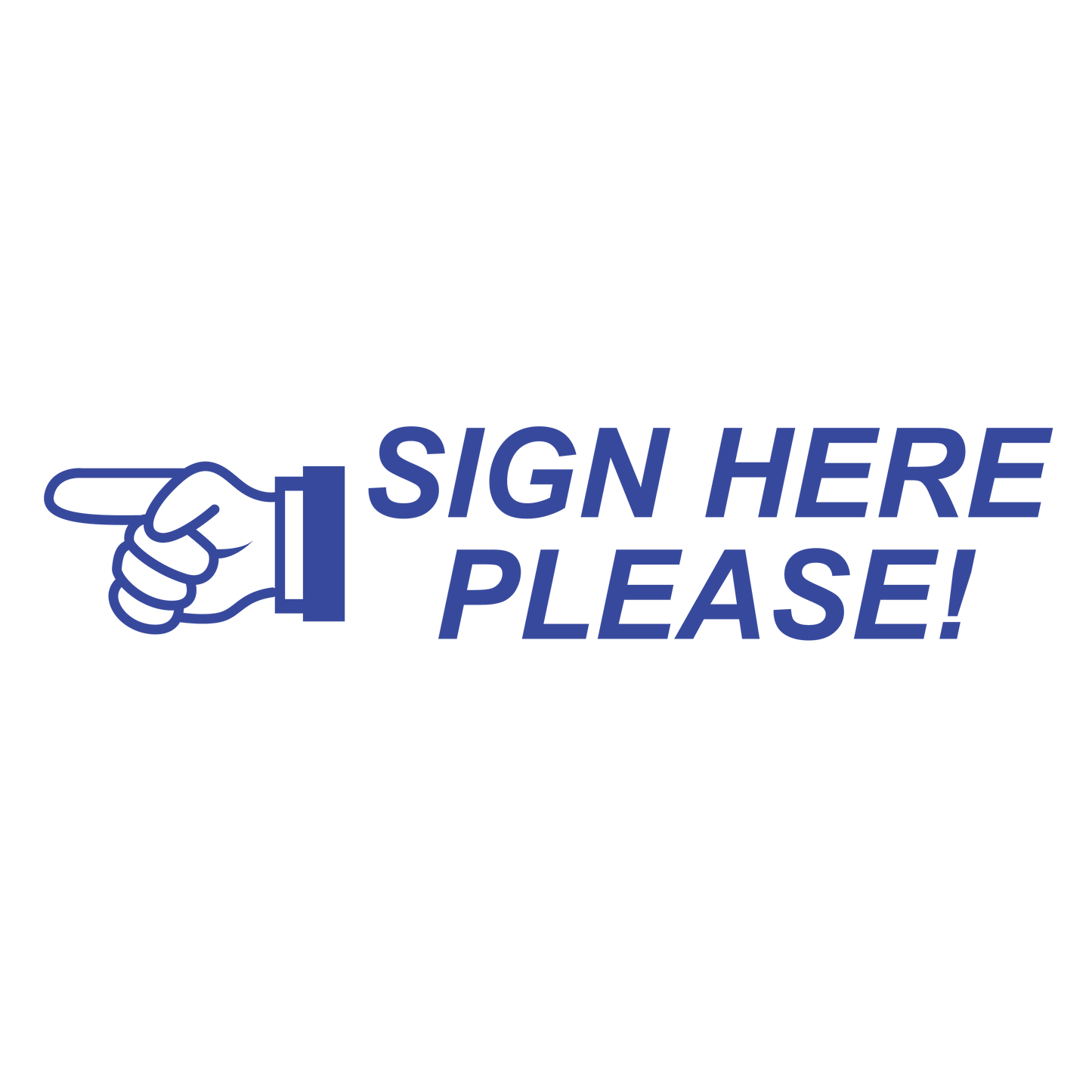 Left SIGN HERE PLEASE! Stamp – DiscountRubberStamps.com