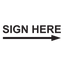 Arrow SIGN HERE Stamp