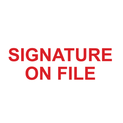 SIGNATURE ON FILE Stamp