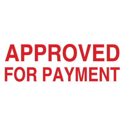 APPROVED FOR PAYMENT Stamp