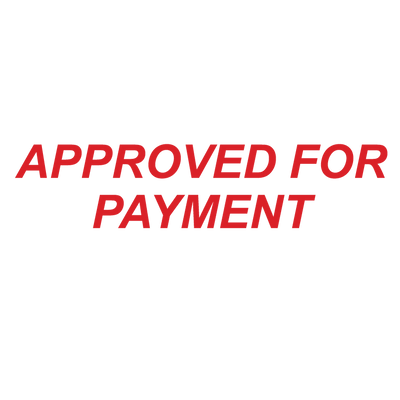 Italic APPROVED FOR PAYMENT Stamp