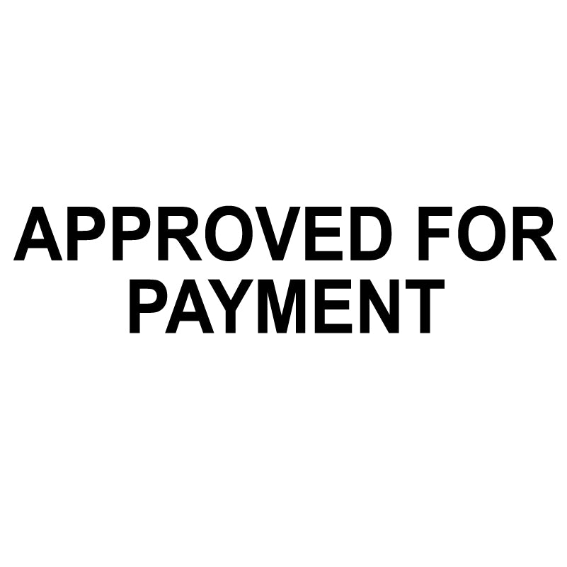 Bold APPROVED FOR PAYMENT Stamp