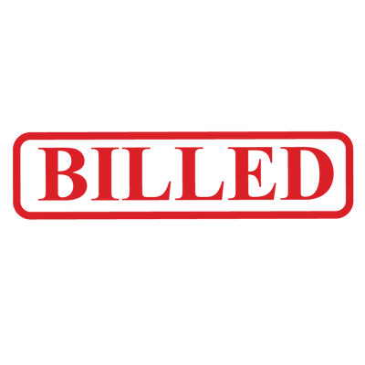 Rounded Box BILLED Stamp