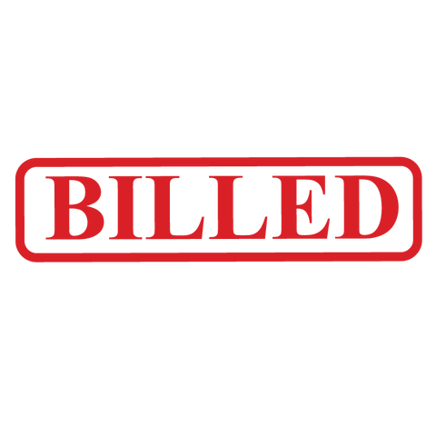 Rounded Box BILLED Stamp