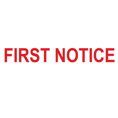FIRST NOTICE Stamp